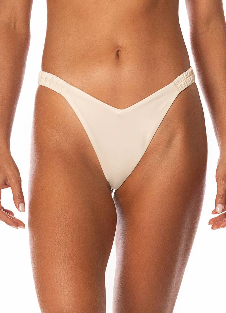 NEW MAAJI waikiki regular rise double v bikini bottom in crystal pearl